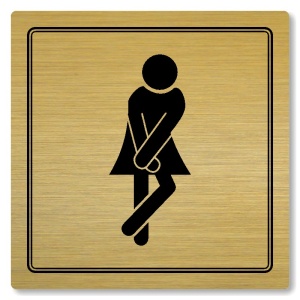 WC ženy, 118x118mm, zlatá, Utah